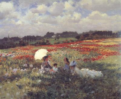 Giuseppe de nittis In the Fields Around London (nn02) Norge oil painting art